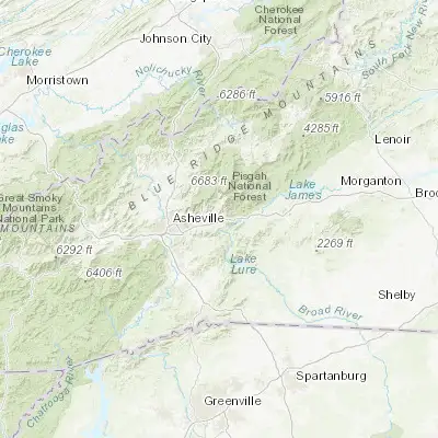 Map showing location of Black Mountain (35.617900, -82.321230)