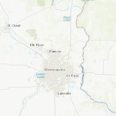Map showing location of Blaine (45.160800, -93.234950)