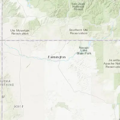 Map showing location of Bloomfield (36.711120, -107.984510)