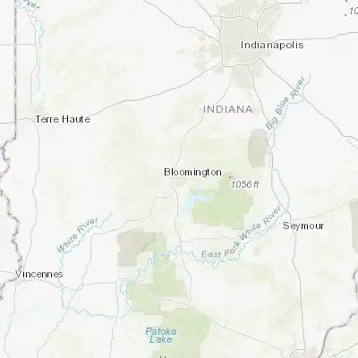Map showing location of Bloomington (39.165330, -86.526390)