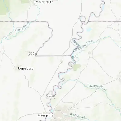Map showing location of Blytheville (35.927300, -89.918980)