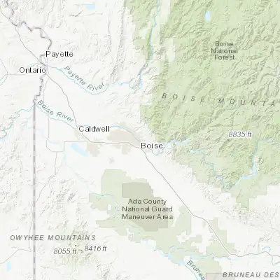 Map showing location of Boise (43.613500, -116.203450)
