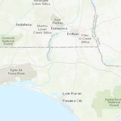 Map showing location of Bonifay (30.791860, -85.679650)