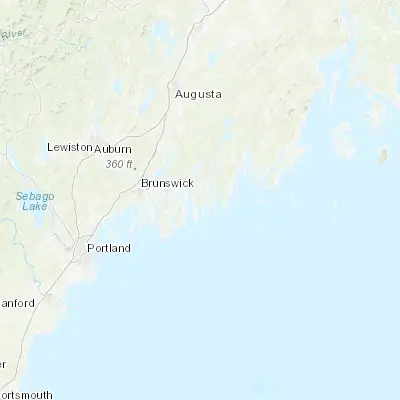 Map showing location of Boothbay (43.876470, -69.633660)