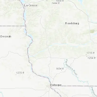 Map showing location of Boscobel (43.134430, -90.705400)