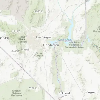 Map showing location of Boulder City (35.978590, -114.832490)