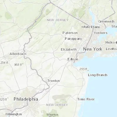 Map showing location of Bound Brook (40.568440, -74.538490)