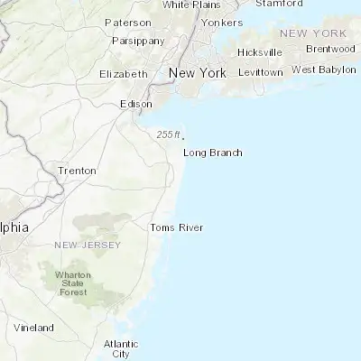 Map showing location of Bradley Beach (40.202340, -74.012080)
