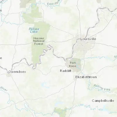Map showing location of Brandenburg (37.998960, -86.169410)