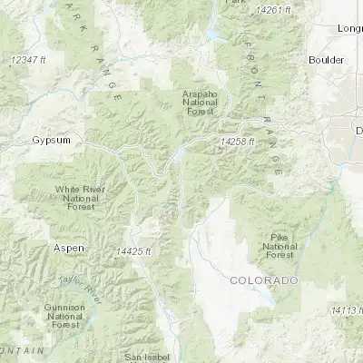 Map showing location of Breckenridge (39.481650, -106.038350)