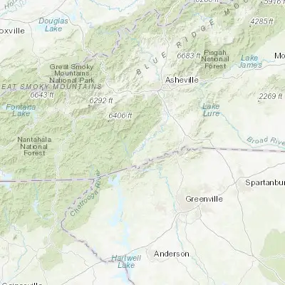 Map showing location of Brevard (35.233450, -82.734290)