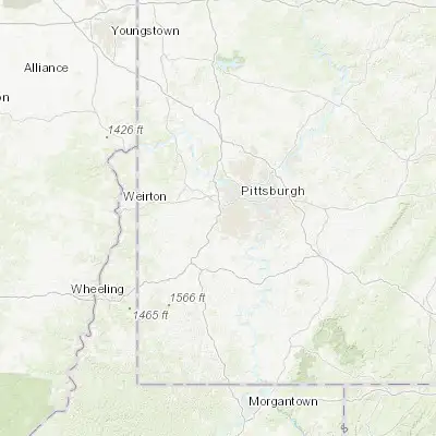 Map showing location of Bridgeville (40.356180, -80.110060)