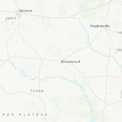 Map showing location of Brownwood (31.709320, -98.991160)