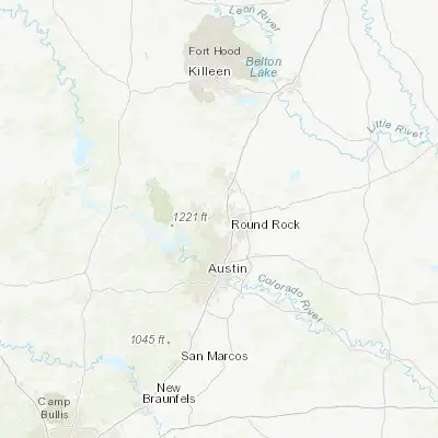 Map showing location of Brushy Creek (30.513530, -97.739730)