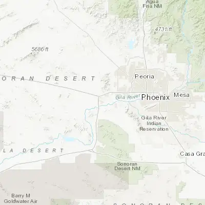 Map showing location of Buckeye (33.370320, -112.583780)