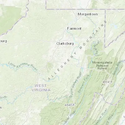 Map showing location of Buckhannon (38.993990, -80.232030)