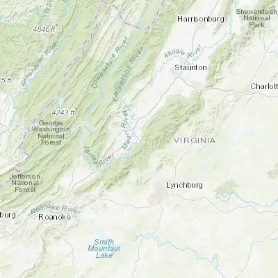 Map showing location of Buena Vista (37.734300, -79.353920)