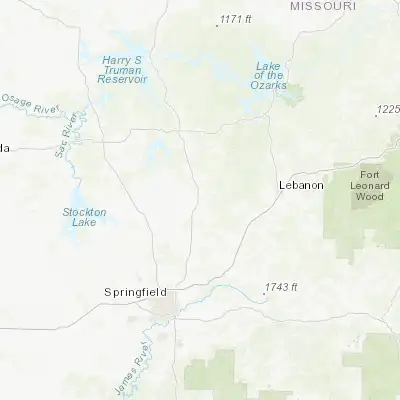Map showing location of Buffalo (37.643930, -93.092410)