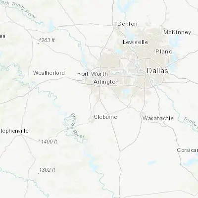 Map showing location of Burleson (32.542080, -97.320850)