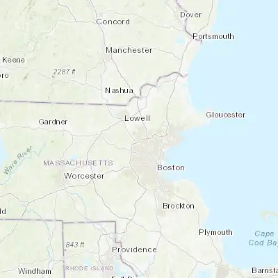 Map showing location of Burlington (42.504820, -71.195610)