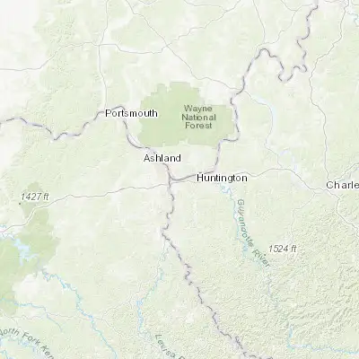 Map showing location of Burlington (38.407300, -82.535710)