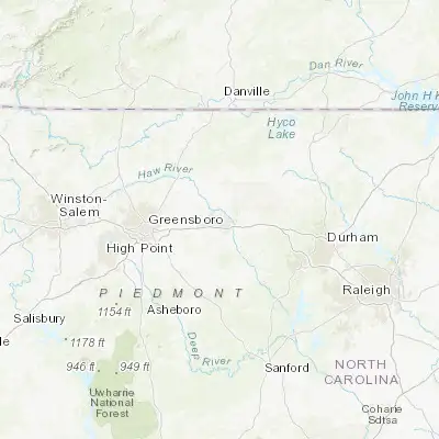 Map showing location of Burlington (36.095690, -79.437800)