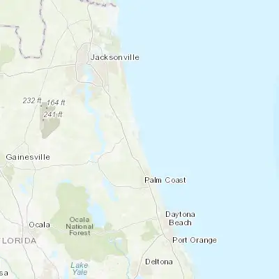 Map showing location of Butler Beach (29.798300, -81.267010)