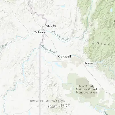 Map showing location of Caldwell (43.662940, -116.687360)
