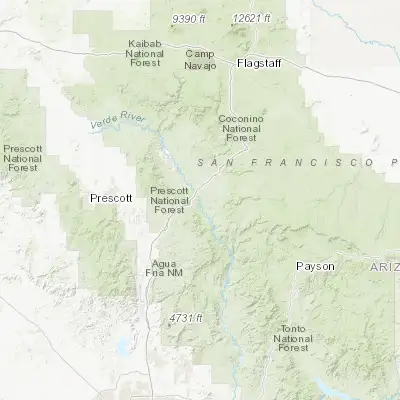 Map showing location of Camp Verde (34.563640, -111.854320)