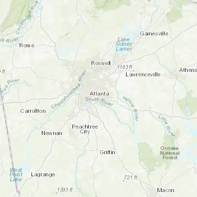 Map showing location of Candler-McAfee (33.726720, -84.272460)