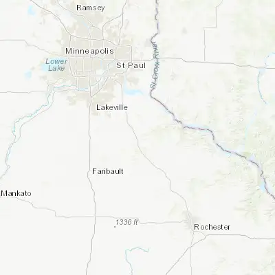 Map showing location of Cannon Falls (44.506910, -92.905480)