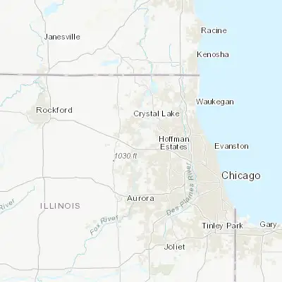 Map showing location of Carpentersville (42.121140, -88.257860)