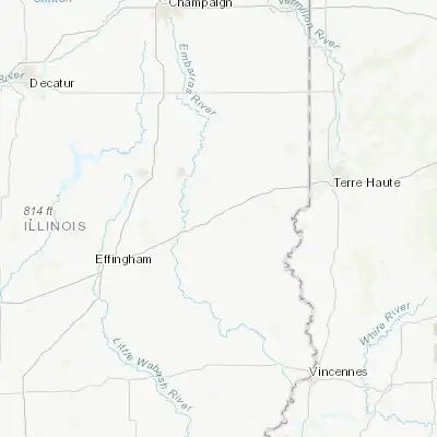 Map showing location of Casey (39.299200, -87.992530)