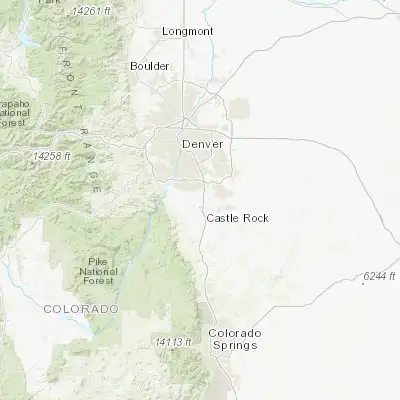 Map showing location of Castle Pines North (39.471740, -104.894820)