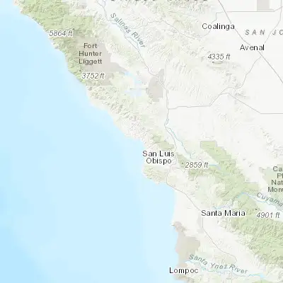 Map showing location of Cayucos (35.442750, -120.892130)