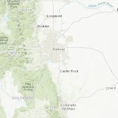 Map showing location of Centennial (39.579160, -104.876920)