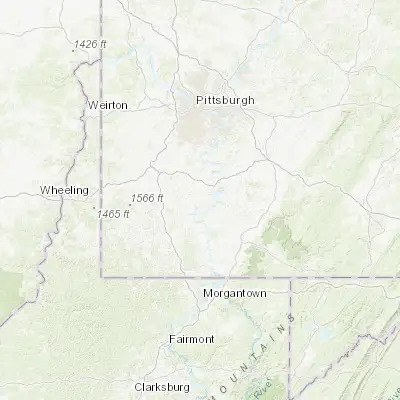 Map showing location of Centerville (40.045350, -79.975610)