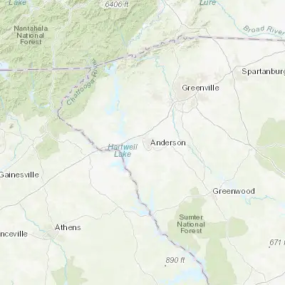Map showing location of Centerville (34.532050, -82.704020)