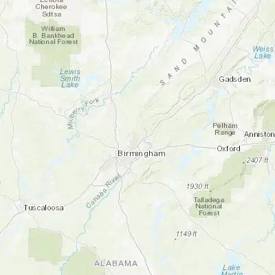 Map showing location of Chalkville (33.653160, -86.647770)