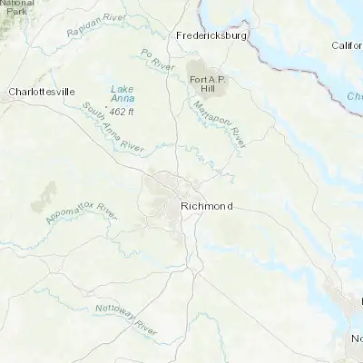 Map showing location of Chamberlayne (37.626530, -77.428590)