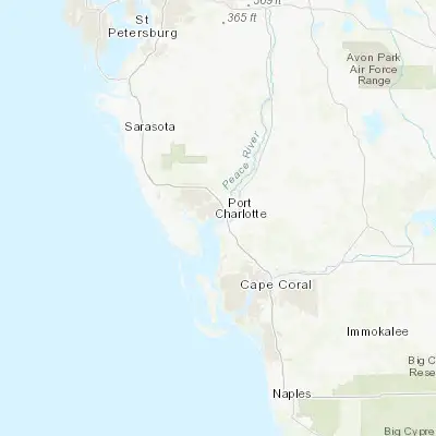 Map showing location of Charlotte Harbor (26.958390, -82.067030)