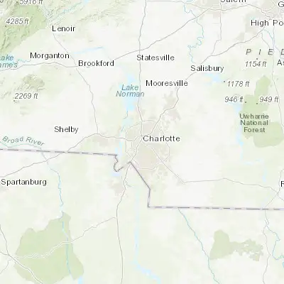 Map showing location of Charlotte (35.227090, -80.843130)