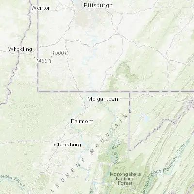 Map showing location of Cheat Lake (39.672020, -79.853390)
