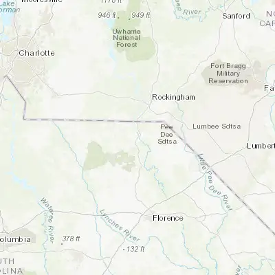 Map showing location of Cheraw (34.697660, -79.883400)