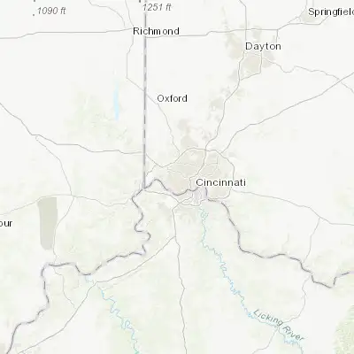 Map showing location of Cheviot (39.157000, -84.613280)