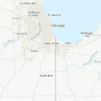 Map showing location of Chicago Heights (41.506150, -87.635600)
