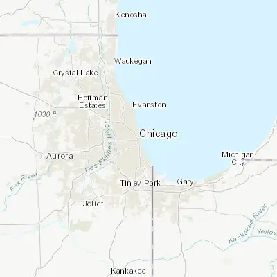Map showing location of Chicago Loop (41.884070, -87.633300)
