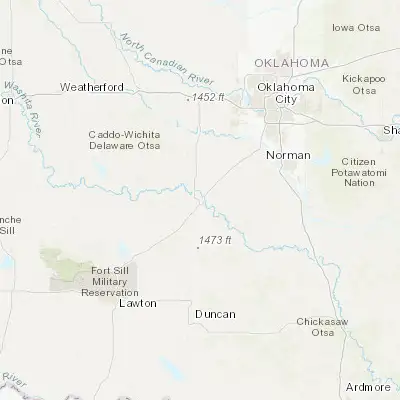 Map showing location of Chickasha (35.052570, -97.936430)