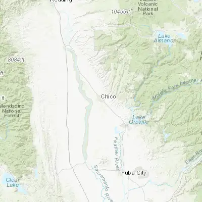 Map showing location of Chico (39.728490, -121.837480)