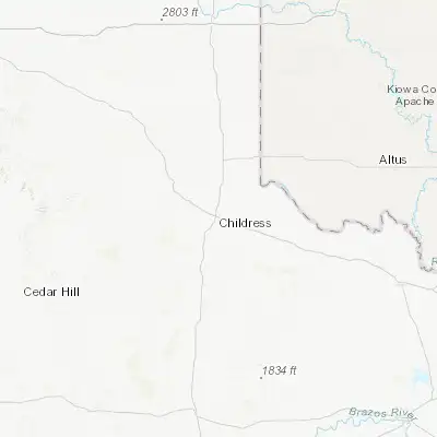 Map showing location of Childress (34.426450, -100.204000)